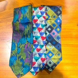 3 Men’s Colorblast Ties “Made in Italy”